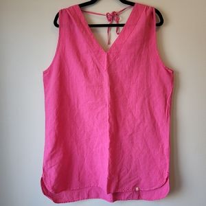 Havaianas Pink Linen Cotton Blend Top